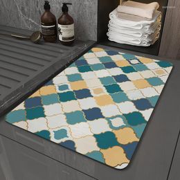 Tapijten geometrische badmat wasbare voetbodemmatten voor badkamer doucheruimte deur absorberende antislip tapijten snel droog tapijt