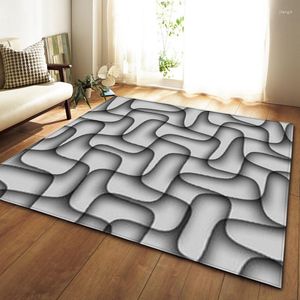 Alfombras geométricas moderna alfombra sala de estar alfombra para dormitorio salón suave de cocina grande sofá niños decoración del hogar gris estatín