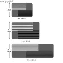 Alfombras Estampado geométrico Alfombra de piso de cocina Decoración para sala de estar Alfombra a rayas para el hogar Pasillo Entrada Felpudo Puerta de balcón Alfombra antideslizante R230731