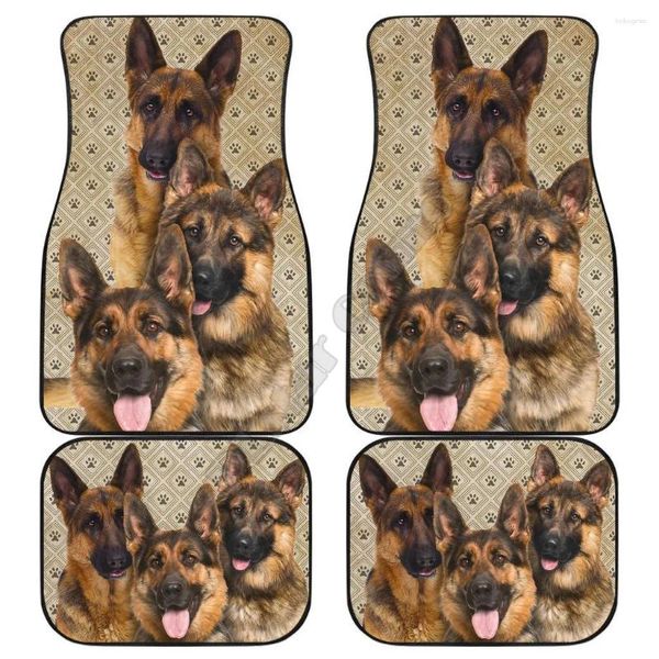 Carpets allemand Shepherd Car Floor Mats Funny 3D Match imprimé 3D For la plupart des antidérapants colorés