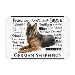 Carpets allemand Shepherd Traits Front Floor Door Entrance Mat d'entrée extérieure Druny Dog Bathroom Kitchen Paillomat Living Room Carpet Tapis