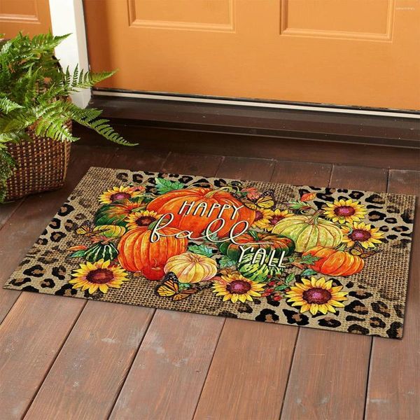 Carpets Girl Carpet Up Thrown Couverture de Thanksgiving Jour de porte décorative Salle de bain Bathroom vivant dans le train Petites couvertures pour adultes