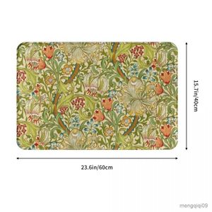 Tapis Golden Lily Paillasson Tapis Tapis Tapis Footpad Polyester Anti-dérapant anti-poussière Couloir Cuisine Chambre balcon toilette R230728