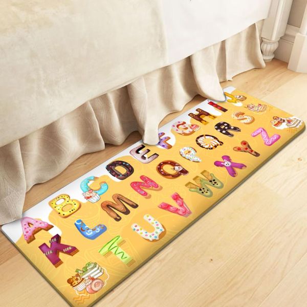 Tapis de bonne qualité tapis de flanelle pour enfants bébé jeu éducatif Alphabet anglais jouer tapis rectangulaires tapis