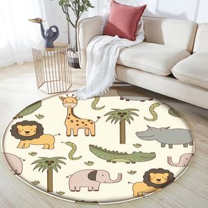 Tapis Bonne Qualité Tapis Enfants Tapis De Flanelle Animal Puzzle Jeu Apprendre Pour Bébé Jouer Rectangulaire Dans La Chambre