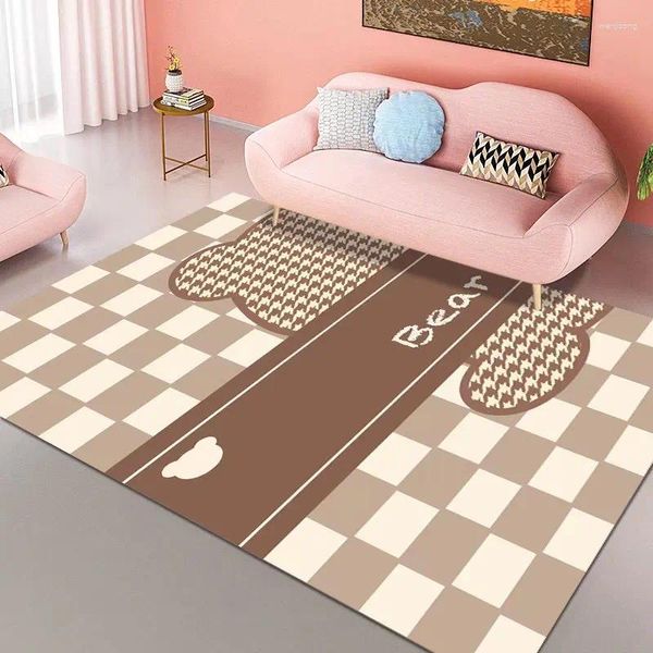 Alfombras GP0458 Dormitorio Estilo de niña Manta de cabecera de gama alta Minimalista Hogar Sala de estar Mesa de centro llena de alfombras de piso