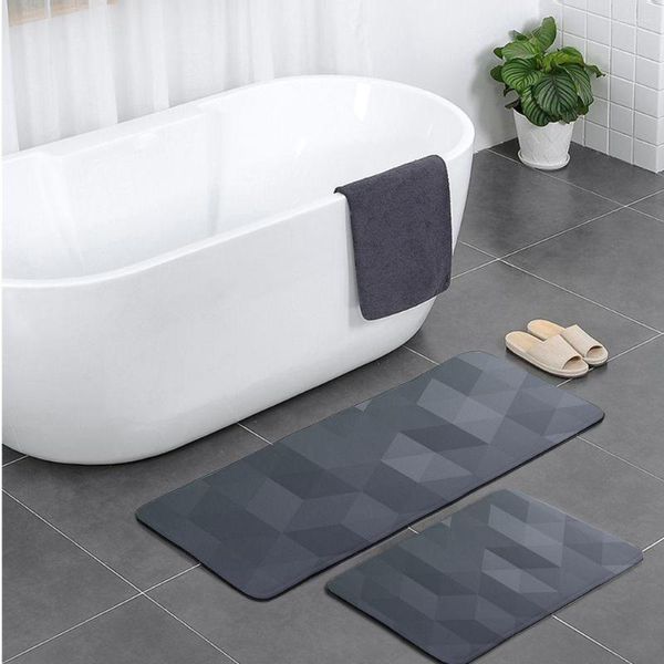 Alfombras gris hermoso diseño Mat Camper alfombra baño entrada felpudo baño interior piso alfombras absorbente antideslizante cocina alfombra