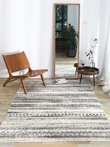 Carpets Gris White Simple Linet Carpet Vintage Bedroom Bedroom Nordic Maroc Style Salon Exporté Turkey Taping Floor