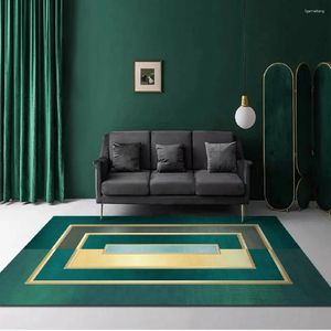 Carpets Green / Black Géométrique Modèle 3D Tapis imprimé Luxury Luxury Modern Living Room Decoration Tapis chambre de lit de chambre à coucher DT29