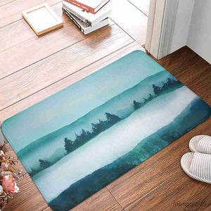 Tapis Vert Forêt Paysage Tapis De Bain Esthétique Paysage Naturel Paillasson Tapis De Sol Tapis De Salle De Bains Tapis De Toilette Produit De Salle De Bains R230728