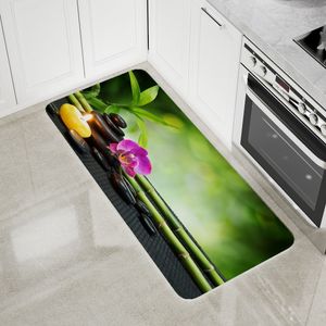 Tapijten groene keuken tapijten groot huis woonkamer slaapkamer badkamer badet tapijt decoratie print steen bamboe lotus bid vloer mat 230511