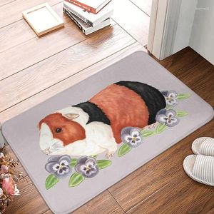 Tapijten cavia-varkensvarken Dier Non-slip deurmat Violas Bath Keuken Mat Welkom tapijt Indoor Modern Decor indoor Decor