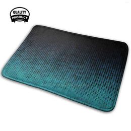 Tapis demi-teinte en turquoise et noir, paillasson confortable, coussin à pois, Design unisexe pour hommes, femmes et adolescents