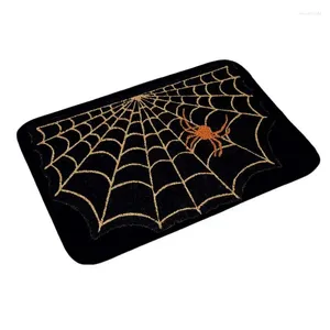 Tapijten Halloween Badkamerkleed Spinnenweb Deurmat Decoratieve Vakantievloer Buiten Voorzijde Voor Veranda Trappen