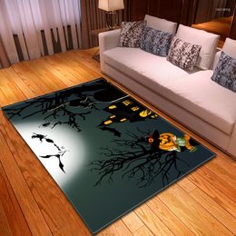 Tapis Halloween Chauves-souris Citrouille Lanterne Tapis Chambre D'enfants Chambre Festive Décoration Anti-dérapant Rus Tapis Tapis Pour La Vie