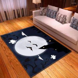 Tapis Halloween Tapis Enfants Chambre Festive Chambre Décoration Tapis Tapis Anti-dérapant Flanelle Jouer Pour La Maison Vivante