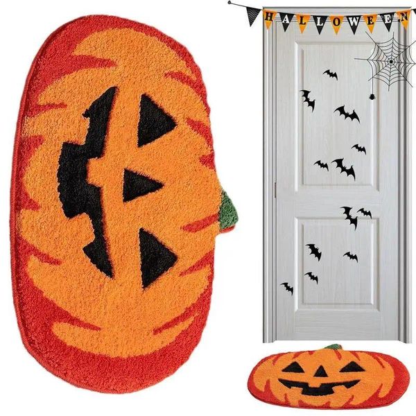 Carpets Halloween Pumpkins Porte de sol Porte de sol étanche Cuisine Flanelle Haulers Chambre de chambre à coucher