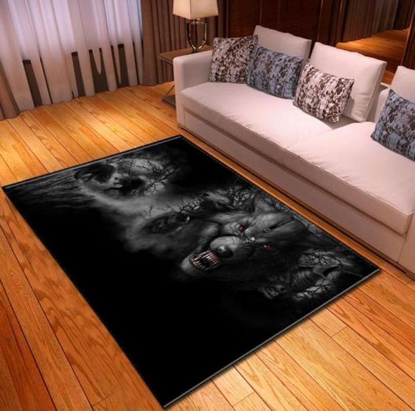 Carpets Halloween Skulls Rug Party Decorative Horrifif Mat Teens Boys Room Individuality Floormat Bedside Living Area Rugs4617066