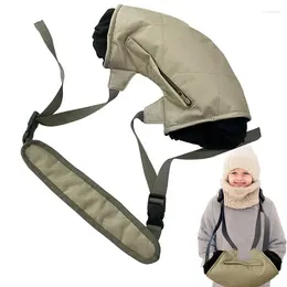 Alfombras a mano almohada más cálida almohada a prueba de viento Muffs de bolsas de bolsas al aire libre guantes tibios impermeables
