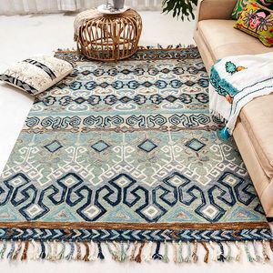 Tapijten handgemaakte kilim stijl decoratie wollen bed tapijt retro woonkamer salontafel vloermat