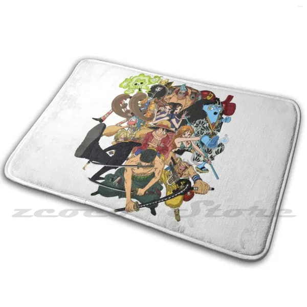 Carpets Hat Crew tapis tapis non glissant d'eau de porte d'eau de porte Luffy Zoro Sanji Nami Robin