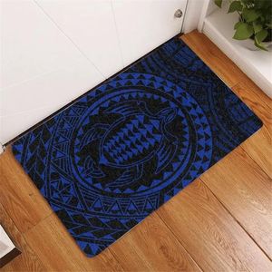 Alfombras Hawaii Kakau Honu Arc Polynesian Door Mat 3D Impreso Doormat Antideslizante Floor Mats Decoración Porche DoormatCarpets