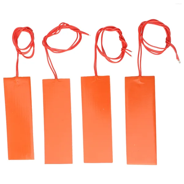 Tapis chauffage tampon silicone pour plantes industrielles couverture orange 20W 12V 4pcs caoutchouc haute qualité