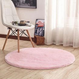 Tapijten Hoge dichtheid Anti-slip Rug kleurrijke donzige superzachte luxe ronde ronde vloerkleden voor slaapkamer kinderen meisjes