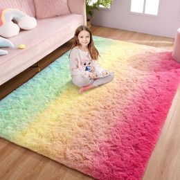 Tapis haute qualité 40mm dégradé tapis en peluche Super doux antidérapant salon tapis zone enfants jouer chambre tapis de sol