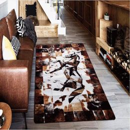 Tapijten van hoge kwaliteit Amerikaans tapijt faux vee bont geprinte anti-skid voor woonkamer/eetkamer theetafels tafel mat vloerkleed