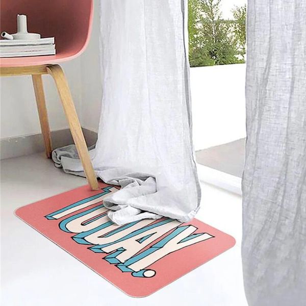 Tapis Tapis de bain de haute qualité Tapis de salle de bain Chambre Tapis antidérapants Tapis nordique Tapis de douche pour sol d'entrée de cuisine