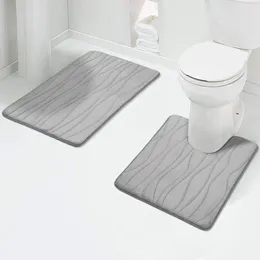 Tapis homaxy 2pcs tapis de salle de bain ensemble pavé de douche absorbant non glip