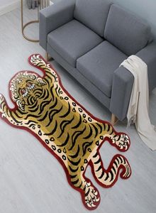 Tapijten huisdier vorm tapijt tapijt creatief handgemaakt tijgerpatroon sofa tapijt tapete Noordse woonkamer vloer mat anti slipruimte wasbodyab1051686