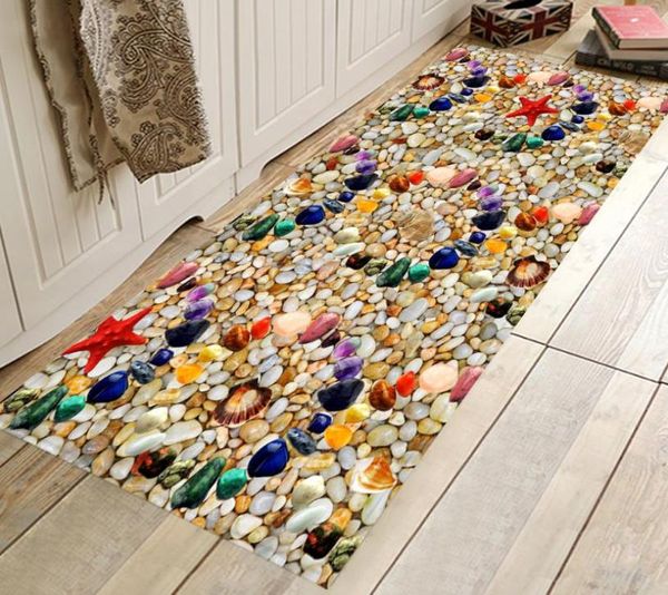 Tapis décor à la maison tapis de cuisine tapis lavable motif pierre couloir salon tapis de sol chambre bienvenue tapis antidérapant entrée 5216624