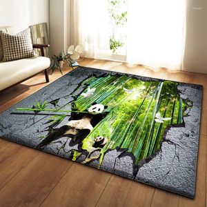 Tapis décoration de la maison grands tapis 3D Panda éléphant enfants chambre tapis de jeu flanelle mousse à mémoire tapis tapis pour vivre