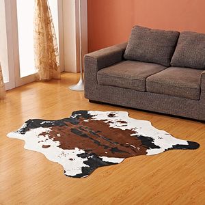 Tapis Accueil Tapis irrégulier Imitation Poils d'animaux Salon Décor au Sol Épais Chaud Antidérapant Absorption d'eau Grande Surface Tapis Doux