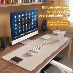 Tapijten thuiskantoor grote muis pad gamer waterdichte pu lederen bureau mat computer mousepad toetsenbordtafel cover gaming