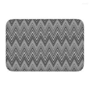 Tapis Accueil Modèles Gris Blanc Sol Porte Bain Cuisine Tapis Intérieur Boho Chic Zigzag Paillasson Garage Tapis D'entrée Tapis Footpad