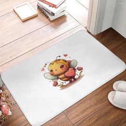 Tapis Honey Bee Paillasson Tapis Tapis Tapis Footpad Polyester Anti-dérapant Absorbant Entrée Cuisine Chambre Balcon Toilette