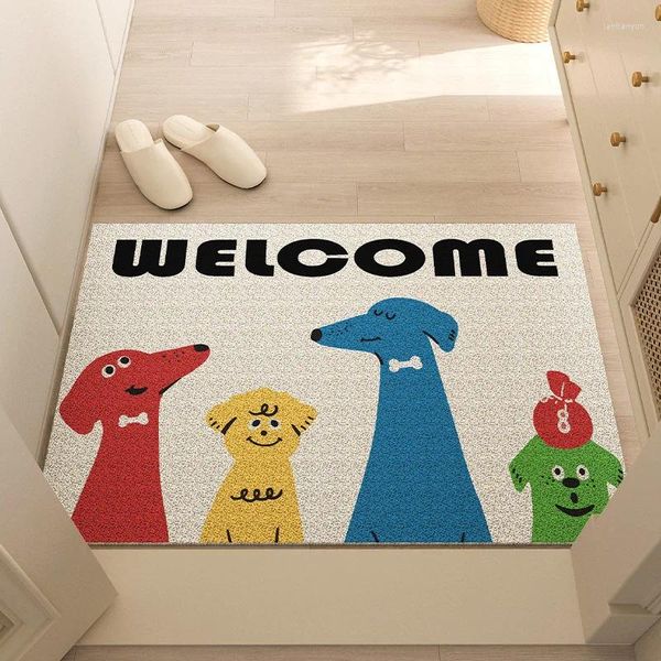 Carpets Cartoon Cartoon Entry Floor Mat PVC Tire Anneau Entrée Entrée Special Special Nonlip Porte Easy Sare