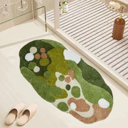 Carpets Maison Moss Imitation Cachemire Table basse en forme de chambre à coucher épaissis