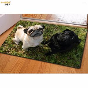 Tapijten hugsidea labrador pugs dieren print dun voor woonkamer op zoek naar grappige puppy's huis binnen tapijten hal alfombras