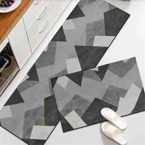 Carpets HX Fashion Kitchen Sets 3D Graphic Premium Grey Diamond Stitching Area Flannel Flannel pour le salon du salon