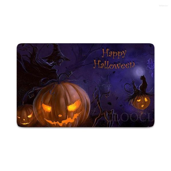 Tapis hx halloween pailtre happy warch witch citrouk lantern flannel tapis fastival fête farine décorer