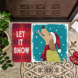 Carpets hx hiver paillasson chien attraper la neige, laissez-le mignon 3D flanelle imprimée tapis de sol intérieur