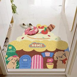 Tapis Ice Cream Cone Cartoon Pattern Mat Tapis Anti Slip Absorbant Porte PVC Sol Fun