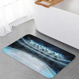 Carpets Ice Hockey Field Field Floor Mat Entrance Porte de salon Cuisine de cuisine Tapis sans glissement de salle de bain DoorMat Home Decor