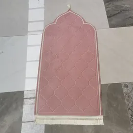 Carpets Imitation Cashmere Qibla Carpet Floor Mat musulman pour le décor de salon Prière