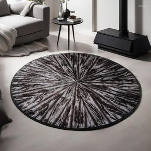 Carpets Imitation Civet Fur Round Floor tapis faux tapis en peluche Tapis de shag pour pépinière à côté de la décoration intérieure