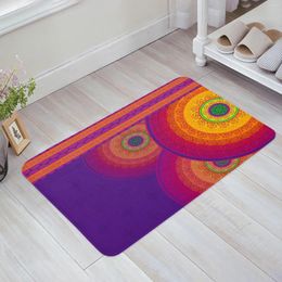 Carpets India Circle Flower Mandala Colorful Kitfer Mat de sol Decor Room Decor Carpet Home Homeway Entrance Paillomat Anti Slip Rap